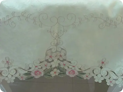 Элегантные потертые винтажные Цветочные скатерти для свадеб, скатерть с вышивкой розовой розы, скатерть с изображением цветов вишни