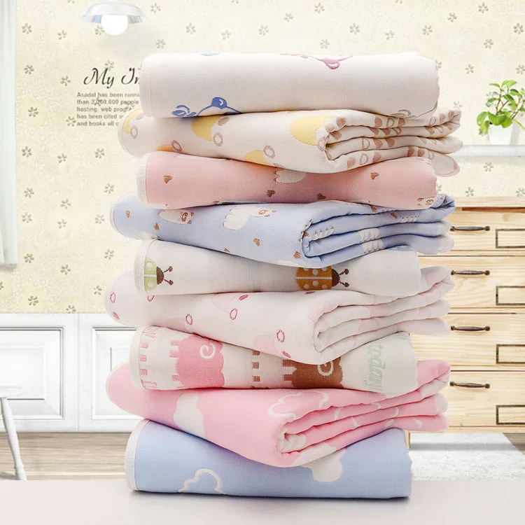 Из чистого Хлопка Утолщение 6 Шесть Слой Новорожденный Gauze Bath Towel Взрослых Детей