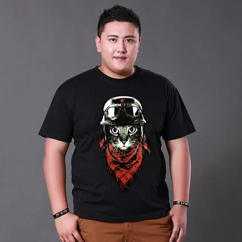 

Free shipping men summer t shirt 2xl-8xl plus size hiphop T-shirt Large fat loose short-sleeve t shirt print animal