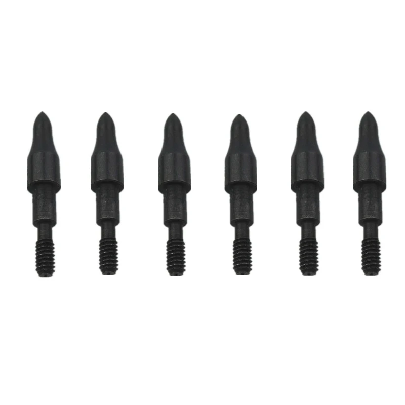 12PCS Black Archery Arrow Broadhead Practice Arrow Tips Crossbow