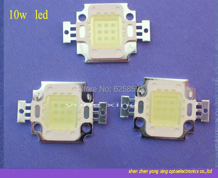 

free shipping 10pcs 10W LED Cold White 10000-15000k High Power 950LM Epileds LED For DIY 32MIL