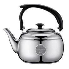 1Л чайник из нержавеющей стали, кухонный чайник, металлическая плита, чайник, черный, белый, 2 цвета на выбор