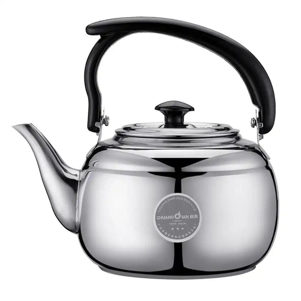 Stainless Steel Whistling Kettle Gas & Electric Hobs Fast Boil Teapot