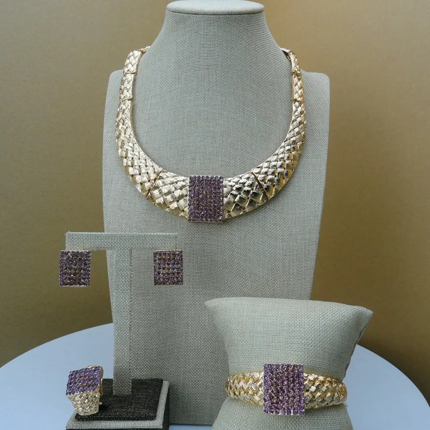 

Yuminglai African Fashion Jewelry Sets Rhinestone Costume Jewelry Sets FHK6710