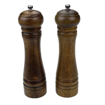 

Classical Oak Wood Pepper Spice Mill Grinder Set Handheld Seasoning Mills Grinder Cooking BBQ Tools Set 5"