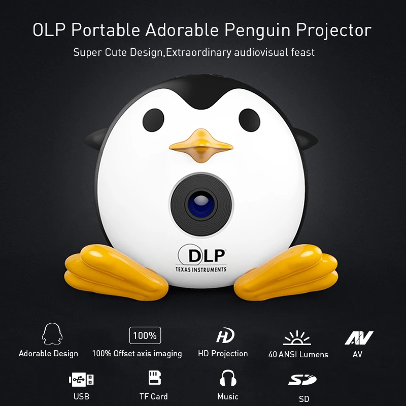 

DLP Mini Projector Portable 3D Projector Pocket Rechargeable Beamer Suport Wifi Screen Mirroring 1500mah Battery Q1+ HDMI Video