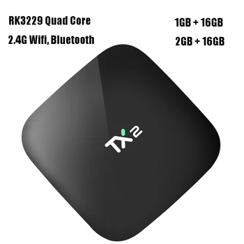 

2pcs/lot Android 6.0 TV Box 2G 16GB Rockchip RK3229 Quad Core TX2 Smart Mini PC 2.4G Wifi 4K Streaming Media Player TVbox