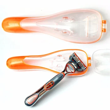 

New Blue Travel Portable Shaver Holder Box Men's Razor Blades Holder Box Case High Quality