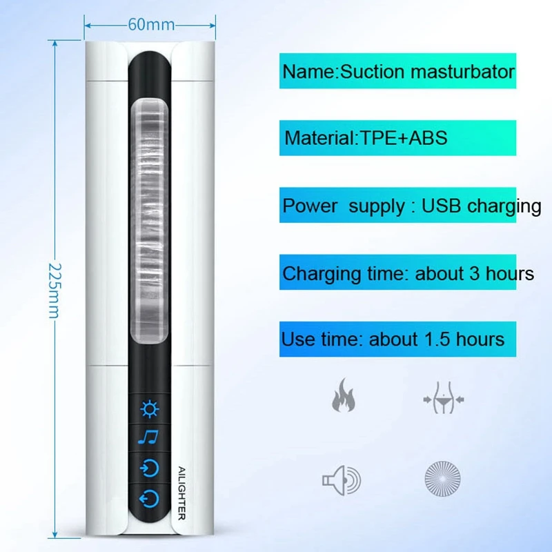 Intelligent Air Sucking Male Masturbator Inductive Girl Voice Sex Machine Heating Vibrating Artificial Vagina Sex Toys for Men
