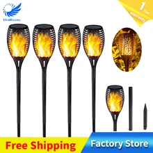

New Solar Flame Light 96 LED Outdoor Waterproof Landscape Torch Wall Lamp Garden Yard Lawn Light