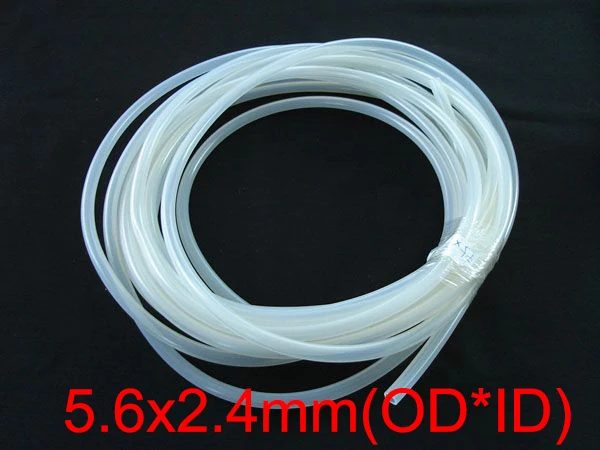 

1M 5.6x2.4mm 5.6*2.4 Clear Transparent Medical Food Grade Flexible Pipe Water Drink Hose Peristaltic Pump Silicone Rubber Tube