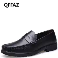 QFFAZ ผู้ชายรองเท้าสบายๆฤดูใบไม้ผลิฤดูร้อนผู้ชายหนัง loafers รองเท้าแตะ Comfy Breathable Slip บนเรือรองเท้ารองเท้าส้นเตี้ย hommes