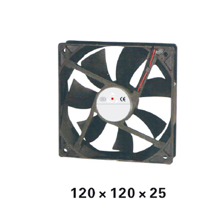 Plastic 120Series DC12V Axial Airflow Fan 120*120*25mm Airflow oil-retaining bearing Cooling Fan for Electric Cabinet XFS12025