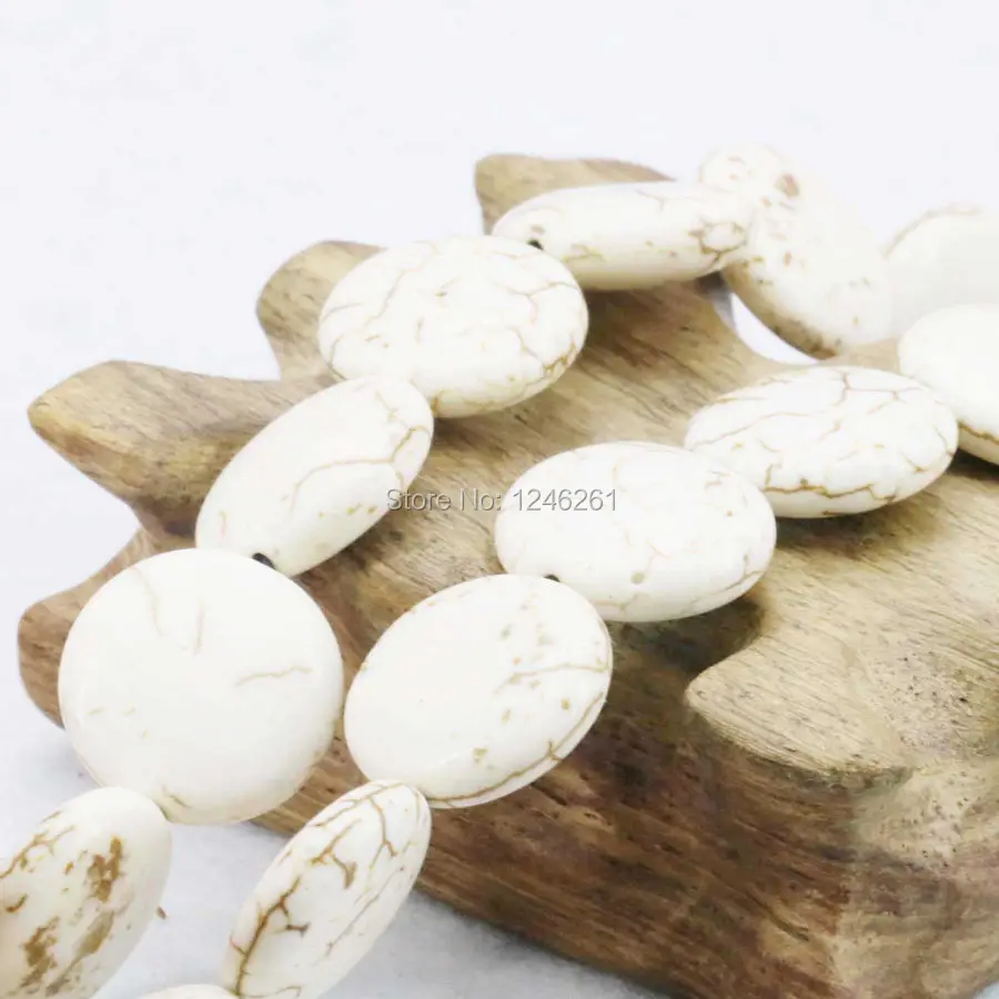 

16mm DIY Loose Beads Accessories White Round Turkey Stone Howlite Women Girls Gifts Gems Hand Made Fashion Jewelry Making Design
