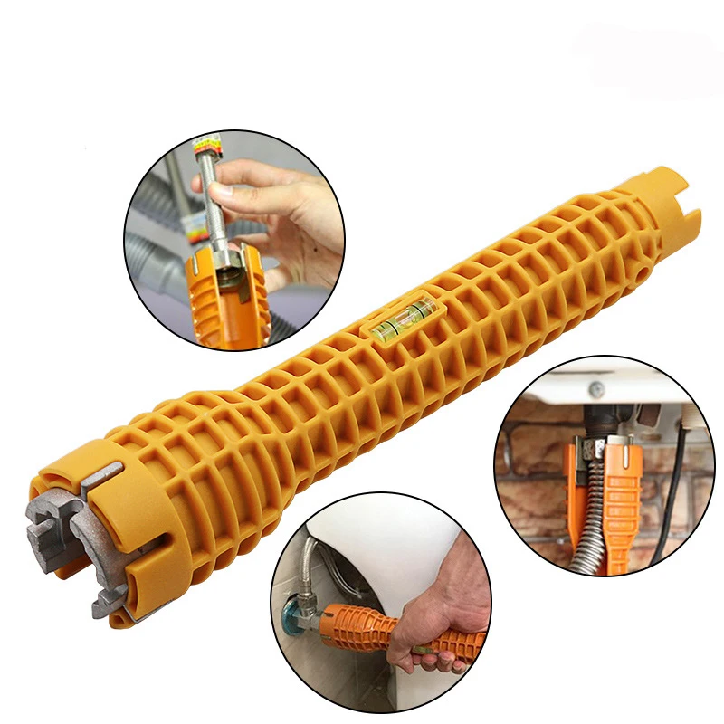 Multi function wrench faucet sink socket wrench single head movable