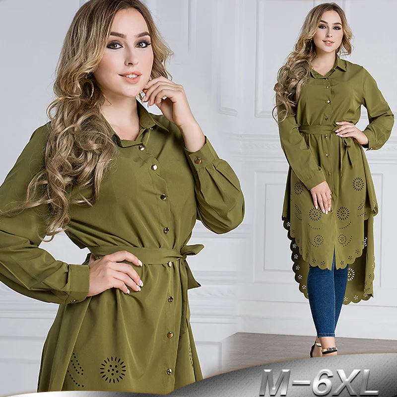 En Ligne 5XL 6XL Plus La Taille Blusas Mujer De Moda 2018 Printemps Boho Long Kimono Cardigan Femmes Tops Et Blouses Chemises Chemise Femme