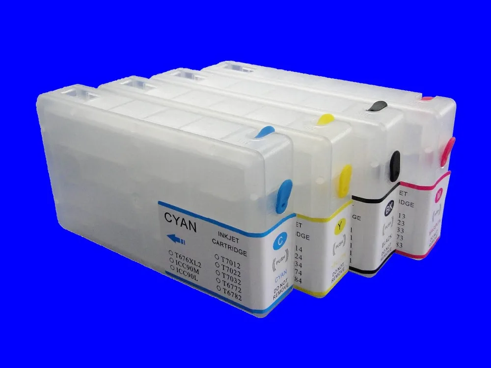 T7881 T7882 T7883 T7884 Refillable ink cartridge with one time chips for WF-4630/4640/5110/5190/5620/5690 | Компьютеры и офис