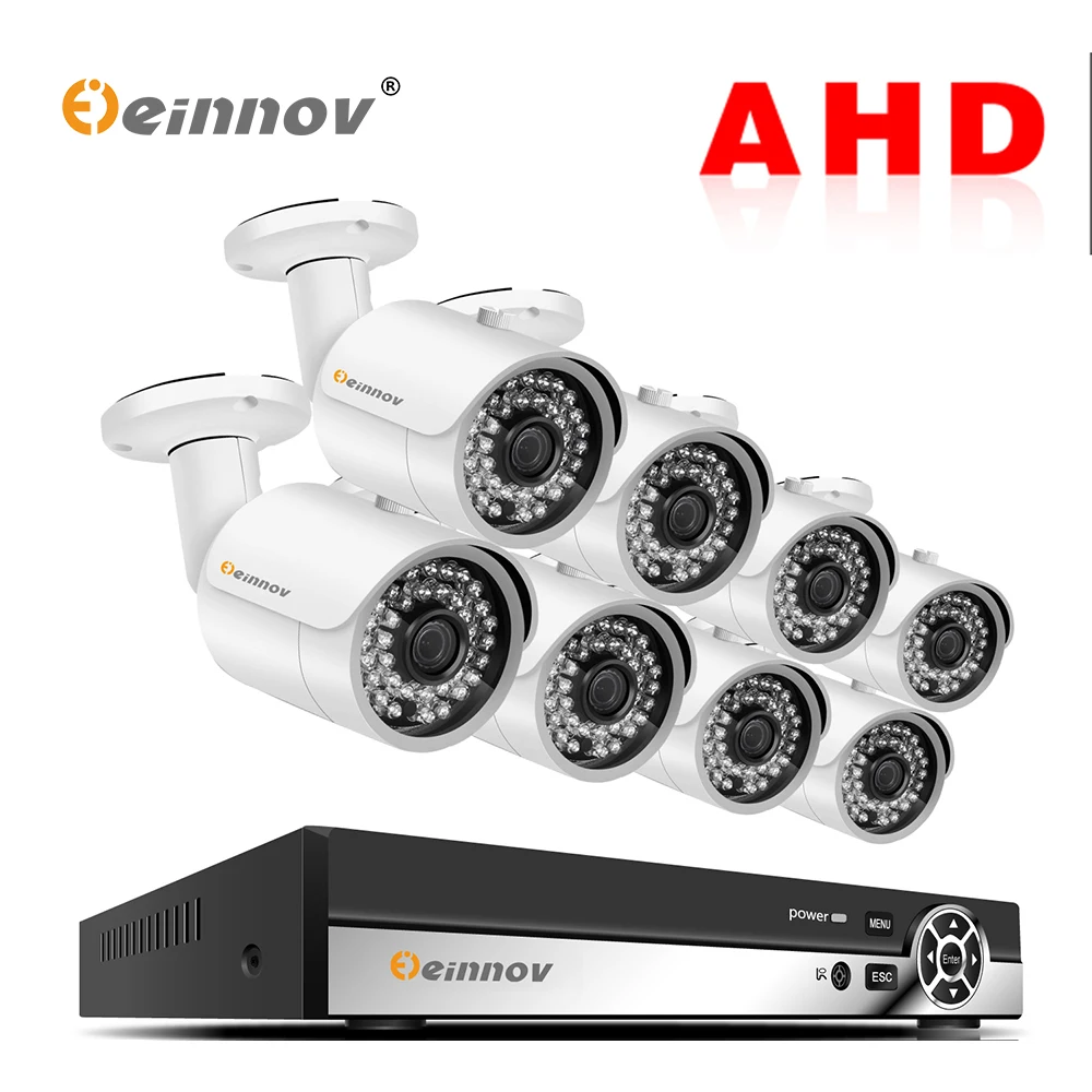 

Einnov 8CH HDD 1080P 2MP Video Monitoring Surveillance Outdoor Home Security Camera System Hard Disk CCTV DVR AHD Camera P2P