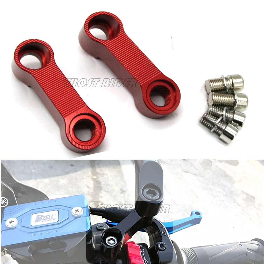 

Universal 8MM 10MM Motorcycle CNC Rearview Mirrors Riser Extension Brackets AdapterFor Ducati Monster 696 796 795 821 848 1100