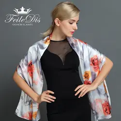 [Feiledis] 2017 шелковый шарф женские Модные шаль многоцелевой шарф двухсторонний Замена Применение шарф серии fd031
