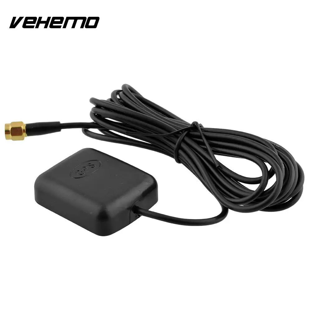 

VEHEMO Car OEM 28dB LNA Gain 1575.42MHz RP-SMA Male GPS Active 3m Cable Waterproof Stronger Singal Antenna Aerial Connector