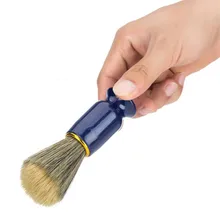 Новая бритвенная щетка 1 шт., профессиональная Мужская бритвенная щетка с медведем, лучшее нейлоновое бритье для волос, Высококачественная бритва с деревянной ручкой, парикмахерский инструмент синего цвета