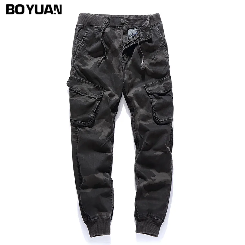 elastic waist cargo joggers