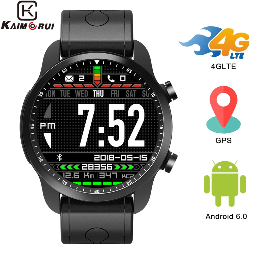 

Smart Watch KC06 4G Smartwatch Men Android 6.0 IP67 Waterproof 1GB+16GB Bluetooth Watch Changeable Band for Xiaomi Huawei Phone