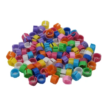 

100 PCS Multicolor Pigeon rings Color foot ring Bird Management Logo Pigeon Chicken Quail ring Animal Feeding Tools