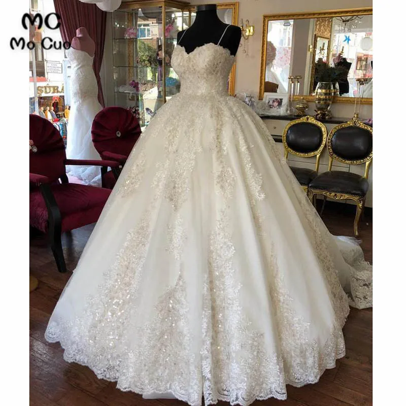 Свадебные и Бальные платья Robe de mariage Милая Пол Длина Тюль Бретельках Платье vestido de noiva Свадебные платья - Цвет: Слоновая кость