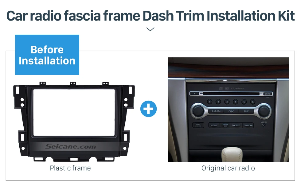 Before Installation Superb Double Din 2008 Nissan Teana Car Radio Fascia Audio Fitting Adaptor Stereo Dash CD Panel Kit 