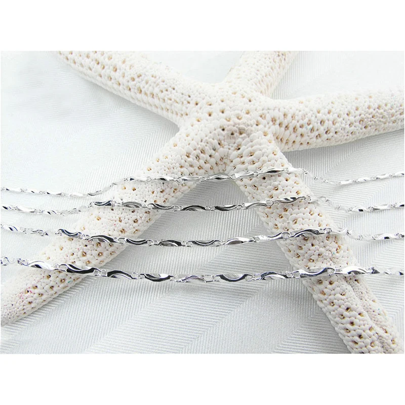 Simple Silver Plated Snake Chain Necklace Sexy Twisted Bar Box Chains Pendants Necklaces For Women Charms Party Jewelry