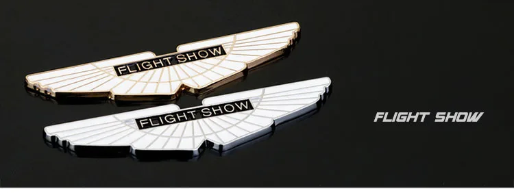 Новые золотые крылья для показа, металлические эмблемы для стайлинга автомобилей, 3D наклейки, авто крутой внешний логотип багажника для переоборудования Aston Martin