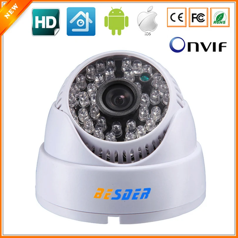 HD 1280*720P 1.0MP домашняя купольная ip камера видеонаблюдения ONVIF 2 0 P2P IP Широкоугольный 8