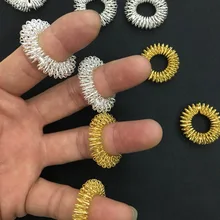 2 цвета 10 шт./компл. акупунктуры массажер для пальцев Нержавеющая сталь массажное кольцо для стимулирования кровоснабжения для детей и взрослых DC88 для здравоохранения