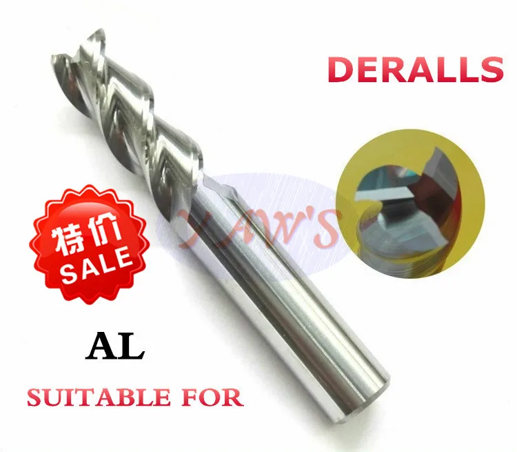 3F 12*12*32*75 Carbide End Mill for Aluminum 3 flute, CNC End Mills