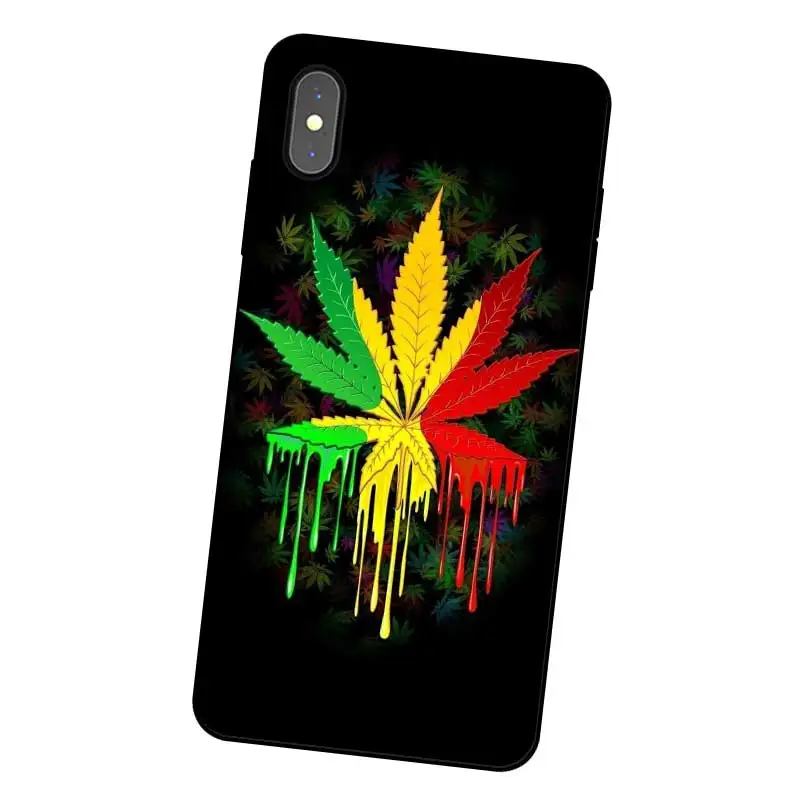 N252 Art Smoke Weed Black Silicone Case Cover For Apple iPhone 11 Pro XR XS Max X 8 7 6 6S Plus 5 5S SE