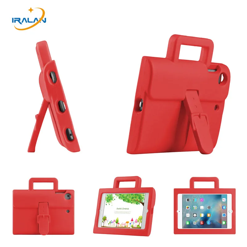 

2017 New Children Cartoon Case for ipad Mini 1 2 3 7.9 inch lovely Kids Shock Proof soft Foam Handle Stand cover + Stylus + film