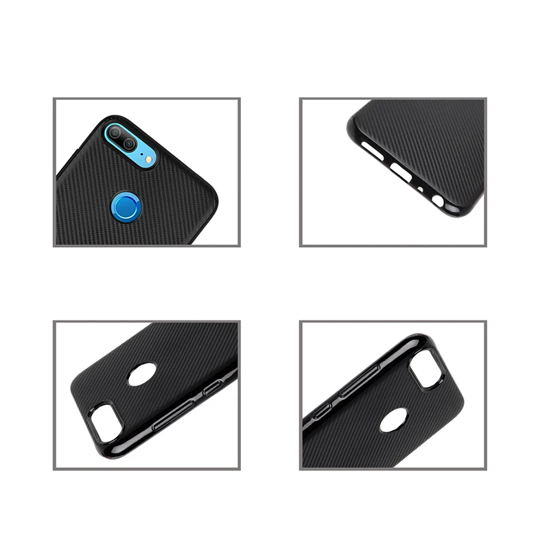 carbon fiber silicone case huawei honor 9 lite (10)
