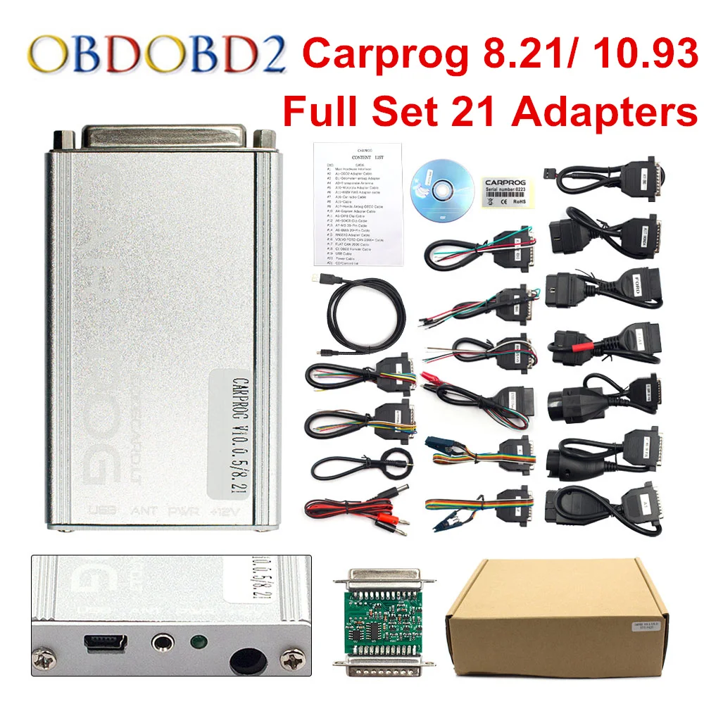 2018 Newest Carprog V10.93 V8.21 Full 21 Adapters Car Prog 10.93 8.21 ECU Chip Tuning Online ECU Programmer Airbag Reset Tool 2018 Newest Carprog V10.93 V8.21 Full 21 Adapters Car Prog 10.93 8.21 ECU Chip Tuning Online ECU Programmer Airbag Reset Tool