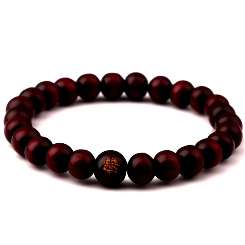 

8mm Wenge Prayer Beads Tibetan Buddhist Mala Buddha Bracelet Rosary Wooden For Women Bijoux Pulseras Men Bracelets Jewelry