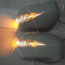 LED Rear-view Mirror Lights With Cover Case for HONA CIVIC 8th 2005~2011, LED Yellow Turn Signals Lights, free shipping