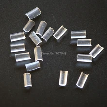 Прозрачные цветные кератиновые накладки на ногти для наращивания волос 100 штук в упаковке