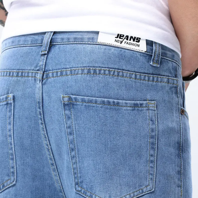 Solid Jeans Men Simple Pencil Pants Cotton Cargo Jeans Pant Male Trousers Youth Full Length Casual Chinese Brand Jeans Free Ship 10