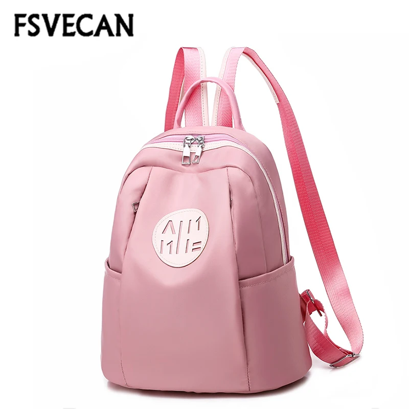 

2019 Fashion Women Backpack for School Teenagers Girls Stylish School Bag High Quality Oxford cloth Female Solid Color Backpacks