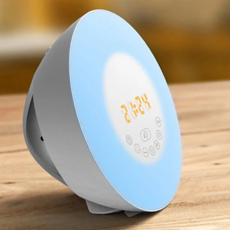 Desk Wake up Light Sunrise Sunset Simulation Alarm Clock Touch Sensor