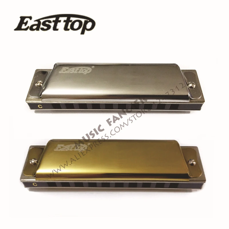 

High-Quality EASTTOP T10 10-Hole Blues Oval Playing Harmonica (Key of C) free shipping