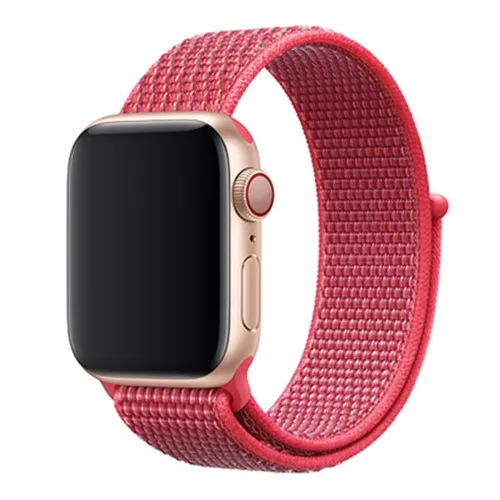 Ремешок для apple watch band 42 мм 38 мм iwatch 4 band 44 мм 40 мм apple watch 4 3 2 1 нейлоновая петля спортивный браслет correa аксессуары - Цвет ремешка: Hibiscus 20