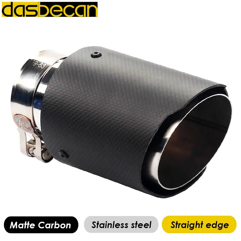 

Desbecan matte Carbon Straight edge Car tail pipes Nozzle on Muffler model of akrapovic exhaust And Universal