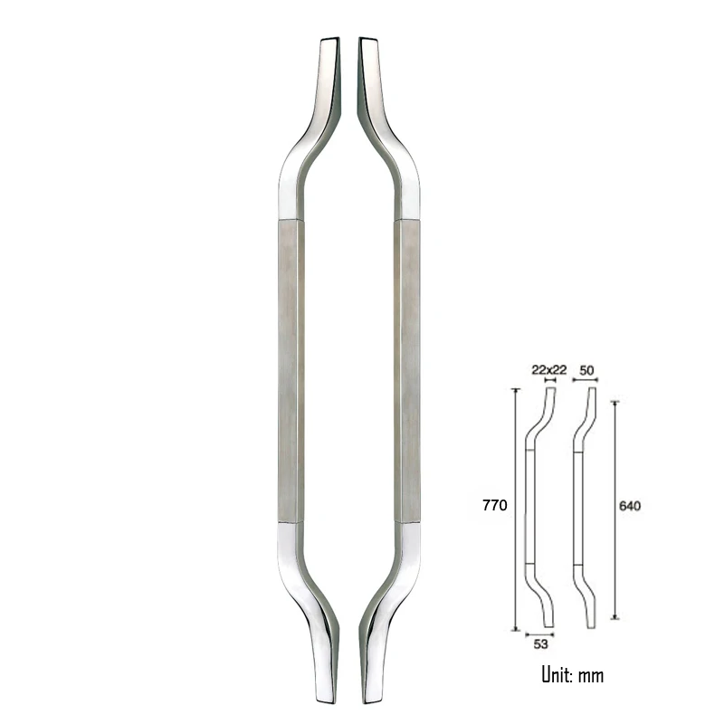 Entrance door handle PA-348 Size